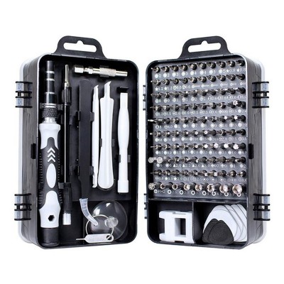 Set surubelnite precizie 115 in 1, FMK&amp;reg;, Crom, 19,4 x 10,8 x 6 cm, duritate de 55-60hrc, Argintiu foto