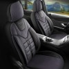 Set Huse Scaune Auto pentru Mazda CX-5 - Panda Toronto, tip Alcantara, cu fermoare pentru bancheta rabatabila, negru gri, 11 piese