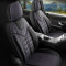 Set Huse Scaune Auto pentru Peugeot 207 - Panda Toronto, tip Alcantara, cu fermoare pentru bancheta rabatabila, negru gri, 11 piese