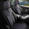 Set Huse Scaune Auto pentru Mazda CX-5 - Panda Toronto, tip Alcantara, cu fermoare pentru bancheta rabatabila, negru gri, 11 piese