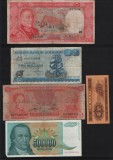 Set 5 bancnote de prin lume adunate (cele din imagini) #48, Asia
