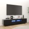 Gossi comoda tv cu lumini led, negru, 180x35x40 cm