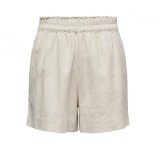 Pantaloni scurti cu talie inalta pentru femei ONLY Onltokyo, casual, bej, S - OUTLET