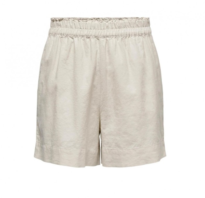 Pantaloni scurti cu talie inalta pentru femei ONLY Onltokyo, casual, bej, S - OUTLET
