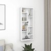 Raft perete alb 36x16x90 cm lemn, suspendat, depozitare carti, obiecte decor,capacitate 40 kg
