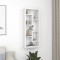 Gossi raft de perete, alb, 36x16x90 cm, lemn prelucrat