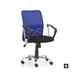 Scaun de birou HM Tony, Mesh, Ergonomic, Inaltime ajustabila, Suport lombar, 102 Kg, Albastru