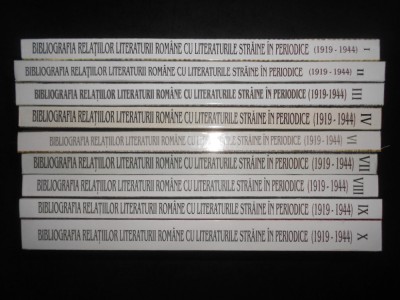 Bibliografia relatiilor literaturii romane cu literaturile straine 9 volume foto