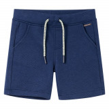 Pantaloni scurți pentru copii cu șnur, albastru &icirc;nchis, 128, vidaXL