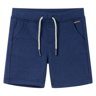 Pantaloni scurti pentru copii cu snur, albastru &amp;icirc;nchis, 128 GartenMobel Dekor foto