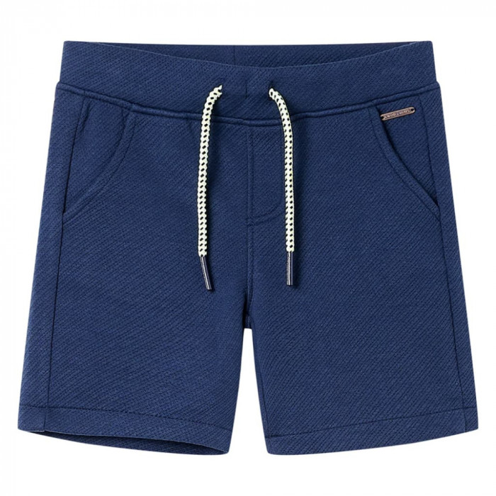 Pantaloni scurti pentru copii cu snur, albastru &icirc;nchis, 128 GartenMobel Dekor