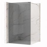 Paravan de dus Rea Flexi Grey / Chrome 140