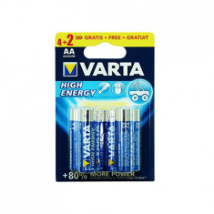 Set 4 baterii alkaline, R6, AA, Varta, L102816