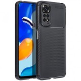 Husa pentru Xiaomi Poco C65 / Redmi 13C, OEM, Carbon Premium, Neagra