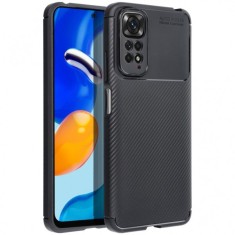 Husa pentru Xiaomi Poco C65 / Redmi 13C, OEM, Carbon Premium, Neagra foto