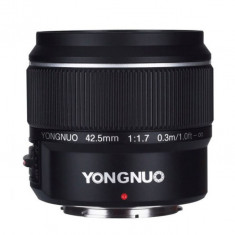 Obiectiv foto Yongnuo YN 42.5mm f1.7 pentru M4/3 foto