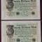 Germania 2 x 20.000.000 20 milionen MARK 1923 serii consecutive 168 169 **
