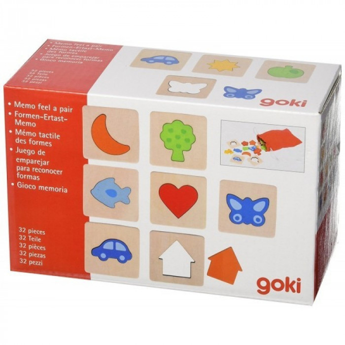 Joc de memorie Texturile Goki, 6 x 6 cm, 32 piese