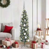 vidaXL Copac Artificial Slăb de Crăciun Verde 120 cm Plastic și PVC