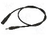 Cablu alimentare DC, DC 3,5/1,3 mufa, DC 5,5/2,1 soclu, negru, 0,5m, WEST POL - P13-C21-C050-050BK