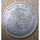 Marea Britanie Half of Crown 1944 argint