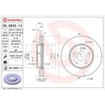 Set disc frana Mercedes Clasa C (W202) 03.93-05.00, Clasa C T-Model (S202) 06.96-03.01, Clk (C208) 06.97-12.03, Clk Convertible (A208) 03.98-03.02, C foto