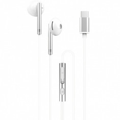 Handsfree Casti In-Ear XO Design EP29, Cu microfon, USB Type-C, Argintiu