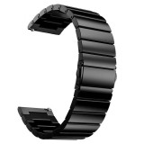 Curea metalica, compatibila Samsung Galaxy Watch3 40mm, telescoape Quick Release, Negru