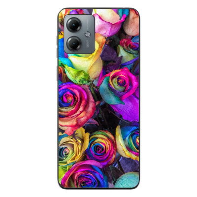 Husa compatibila cu Motorola Moto G14 Silicon Gel Tpu Model Trandafiri Colorati foto