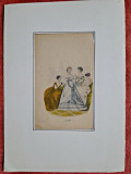 Gravura trei femei, 1867