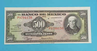 Mexic 500 Pesos 1977 &amp;#039;Palatul mineritului&amp;#039; UNC serie: P9794150 foto