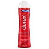 Lubrifianti cu arome - Durex Play Capsuni Nerusinate Gel Lubrifiant cu Aroma de Capsuni pentru Senzatii Dulci 50 ml - editie Germania