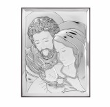 Icoana Argint Sfanta Familie 13x18 cm