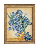 Cumpara ieftin Tablou celebru inramat pictat manual, Vaza cu irisi, 45x35cm ulei pe panza reproducere Vincent van Gogh