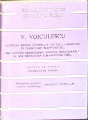 ULTIMELE SONETE INCHIPUITE ALE LUI SHAKESPEARE IN TRADUCERE IMAGINARA DE V. VOICULESCU-VASILE VOICULESCU-268256