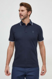 Cumpara ieftin BOSS Orange tricou polo bărbați, culoarea bleumarin, uni 50507699