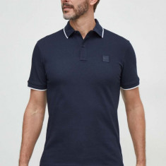 BOSS Orange tricou polo bărbați, culoarea bleumarin, uni 50507699