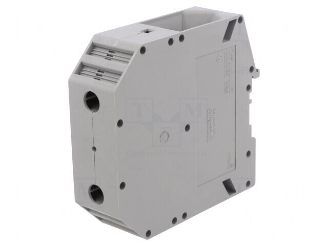 Conector de șine 150mm2, 2 borne, gri, lățime 31mm