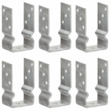 vidaXL Ancore de gard, 6 buc., argintiu, 8x6x15 cm, oțel galvanizat 145330