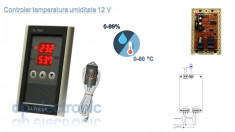 Termostat higrostat electronic 12V foto