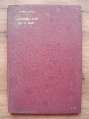 CORNELIU BOTEZ - CARACTERELE LUPTEI PENTRU DREPT SI SECRETUL PROFESIONAL - 1897 foto