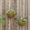 Outsunny set 2 ghivece de agatat, plante artificiale Lisianthus