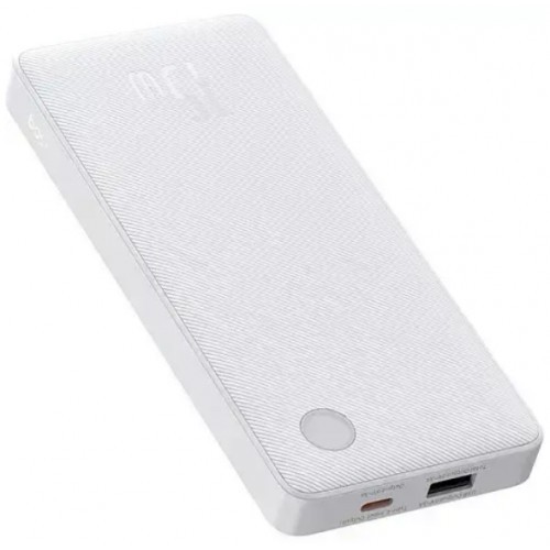 POWER BANK Baseus Airpow Lite, 10000mAh, 15W, 1 x USB; 2 x USB Type-C, total 3A (include cablu 30cm USB la USB Type-C), alb &quot;P10067500213-00&quot; (timbru