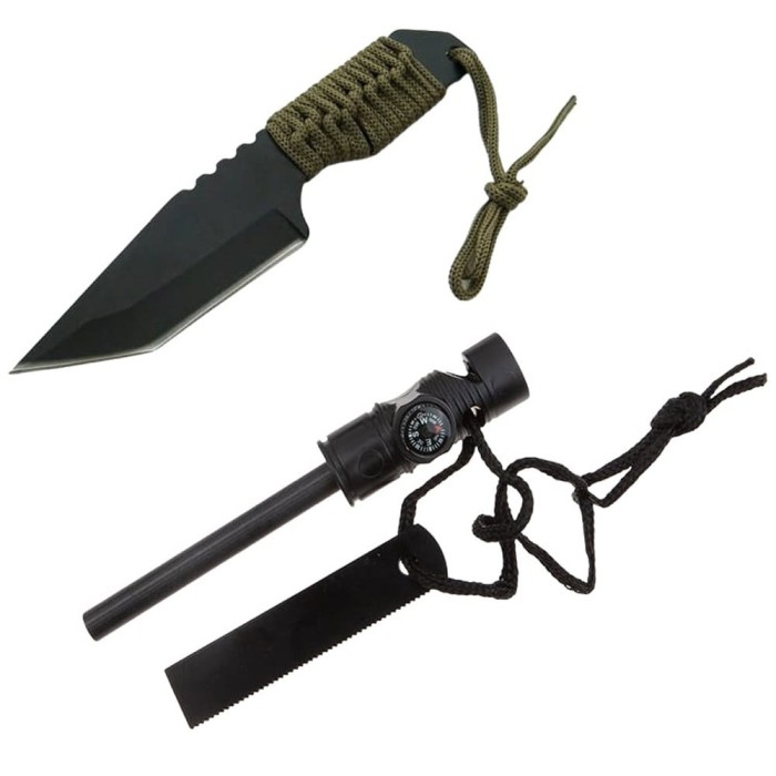 Cutit de vanatoare DEPOX&reg;, Jungle Guard, negru, 17.5 cm, teaca inclusa