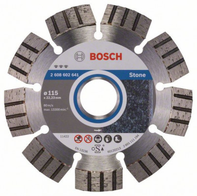 Disc diamantat Best for Stone Bosch 115x22.23x2.2x12mm foto