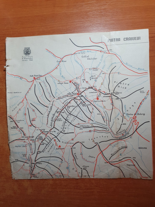 harta piatra craiului - din anul 1960