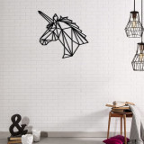 Homemania Decor de perete Unicorn, negru, 53x50 cm, oțel