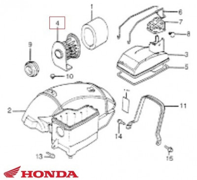 Suport filtru aer original Honda NH Lead - Peugeot SC Metropolis 2T AC 50-80cc foto