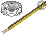 Cablu Electric 2x0,14mm2 250V 25m Maro/Galben