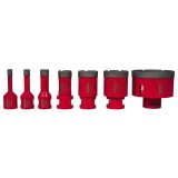 Set carote diamantate dry M14, 8-68 mm, 6 piese, &icirc;n cutie aluminiu